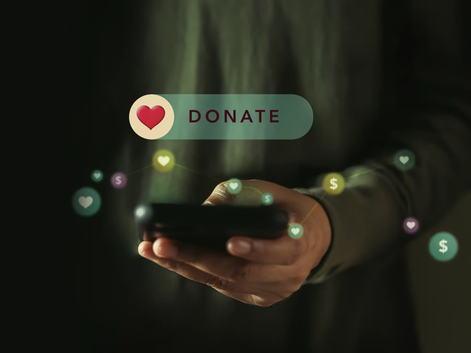 Photo of male donating online