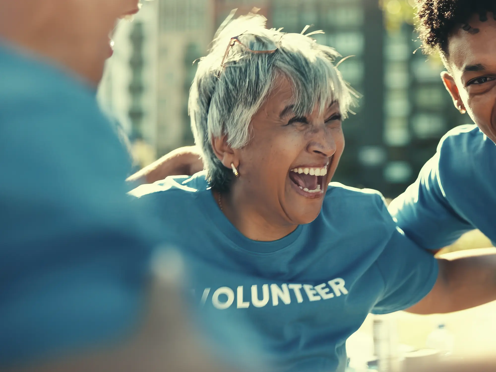 Photo of volunteer having fun